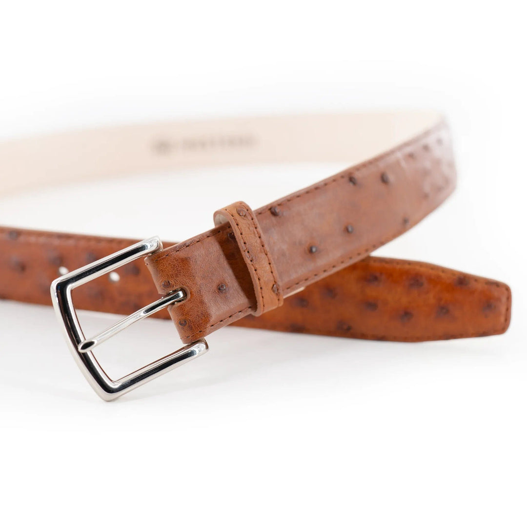 Ostrich Belt - Cognac