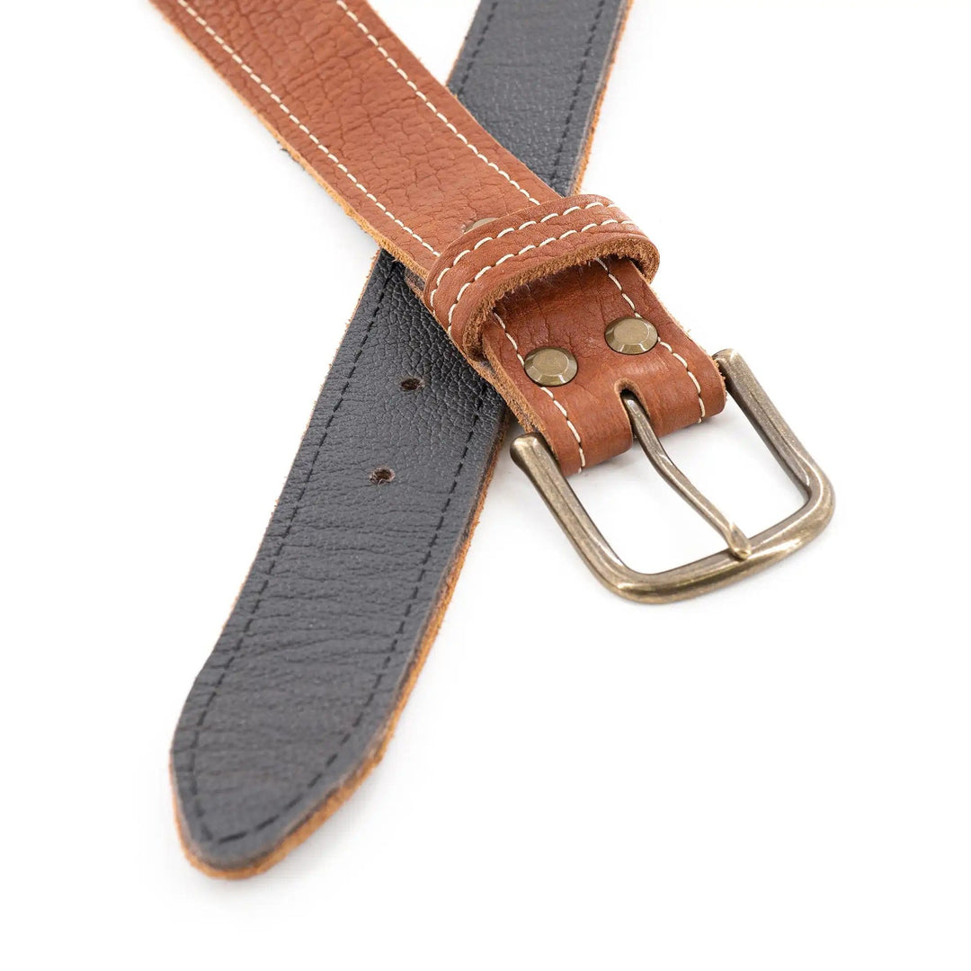 Smooth Canyon Bison Leather Belt