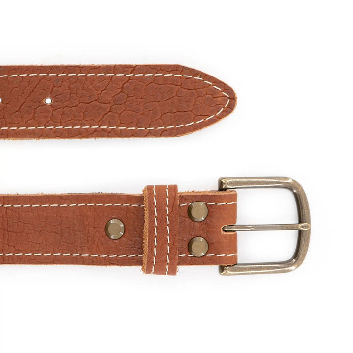 Smooth Canyon Bison Leather Belt