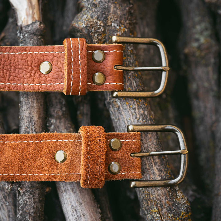 Rough Canyon Bison Leather Belt