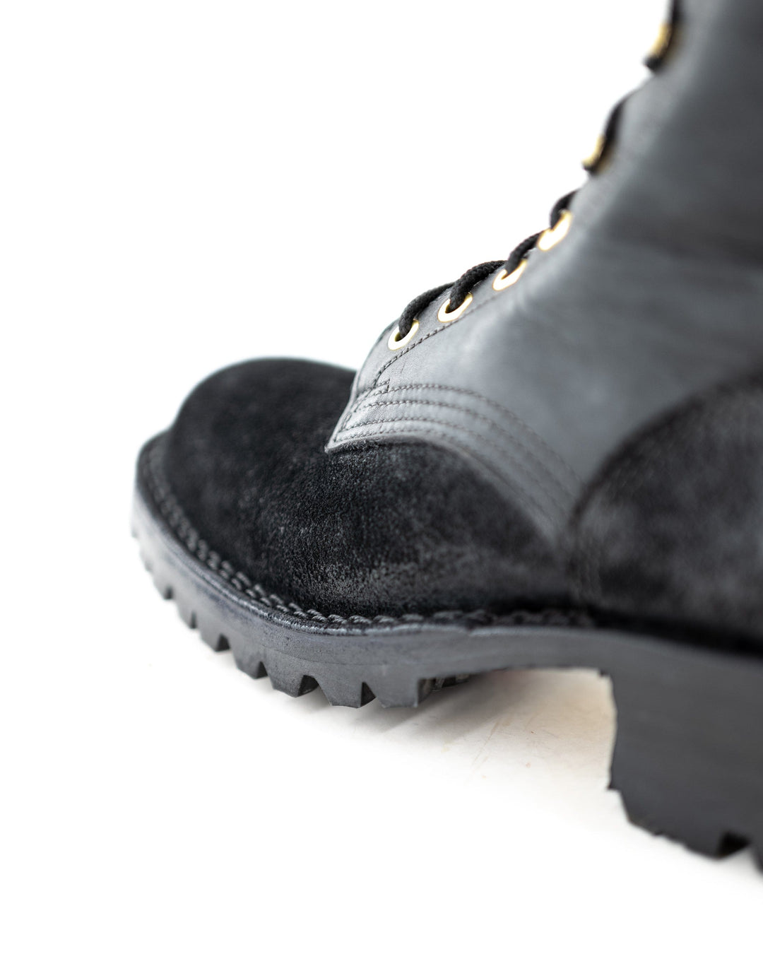 close up image of the toe shape of the boot.