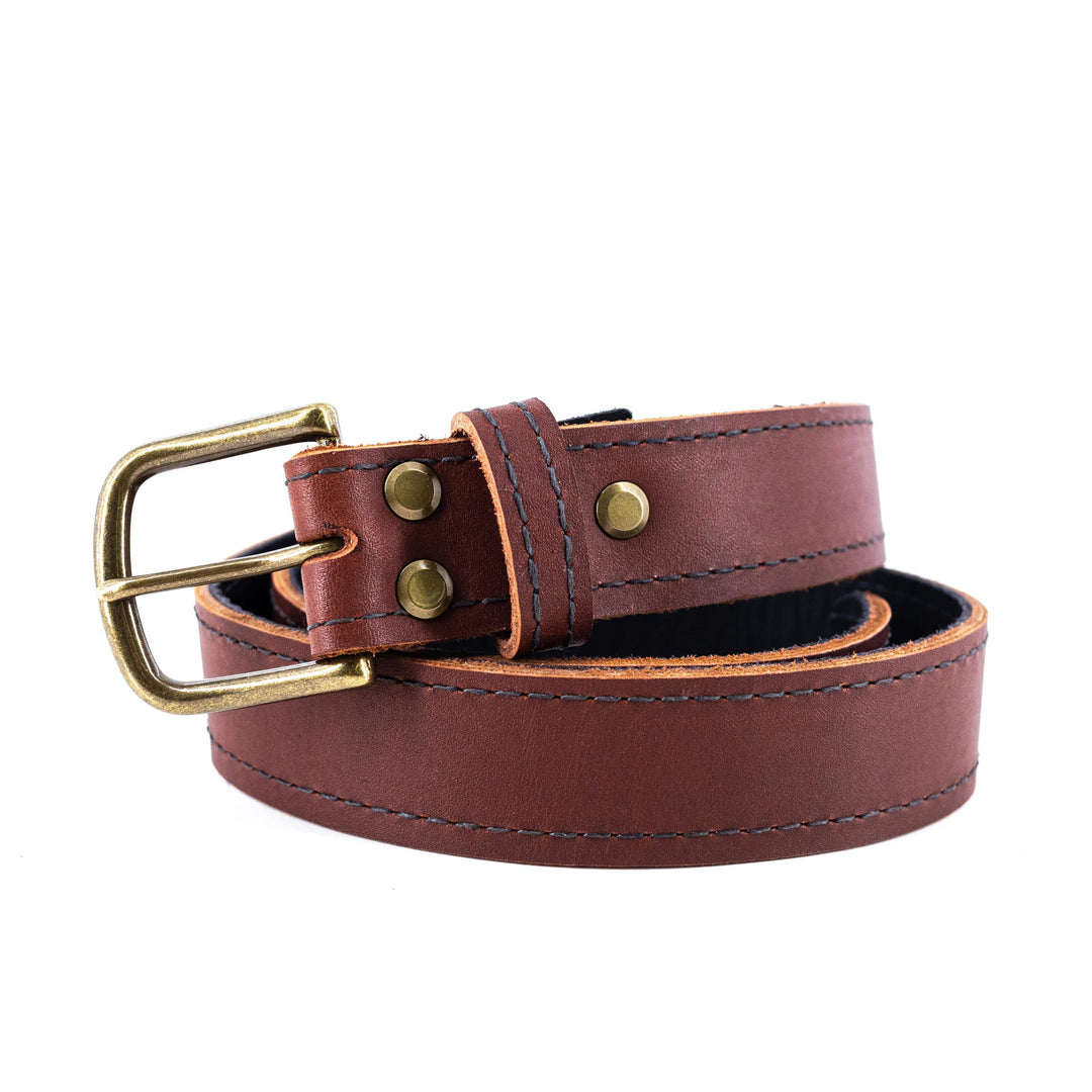 Smooth Redwood Leather Belt – JK Boots