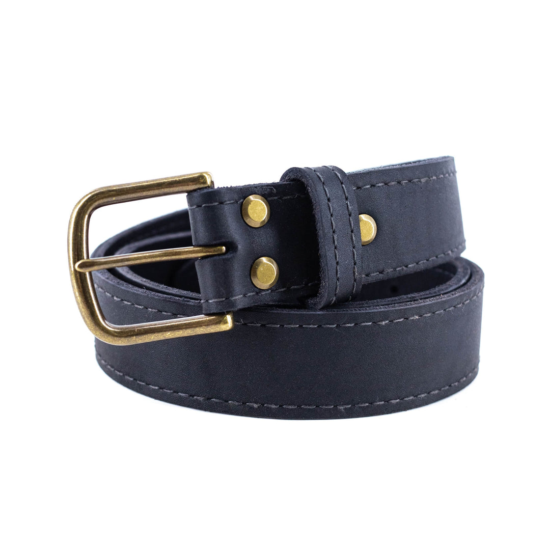 Smooth Black Leather Belt – JK Boots
