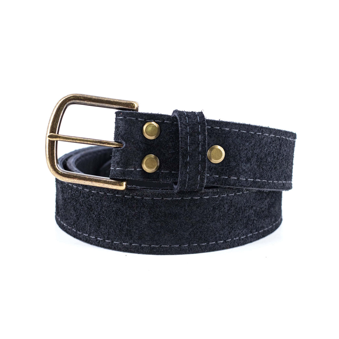 Rough Black Leather Belt
