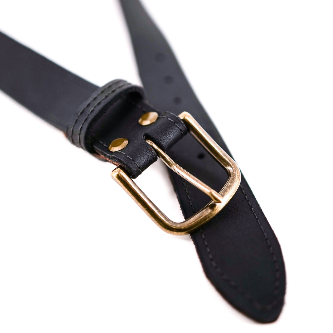 Smooth Black Leather Belt – JK Boots