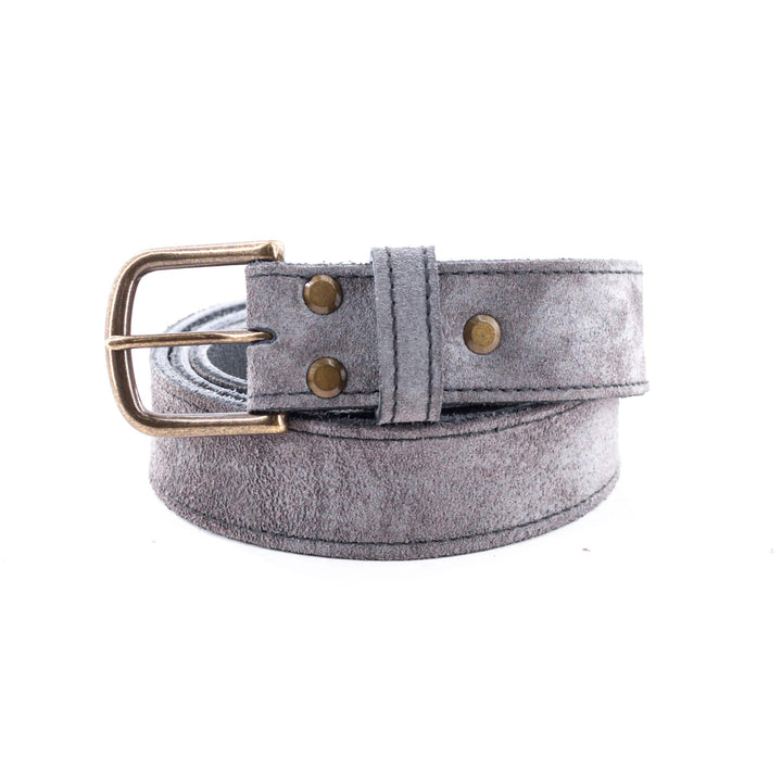 Rough Gray Leather Belt